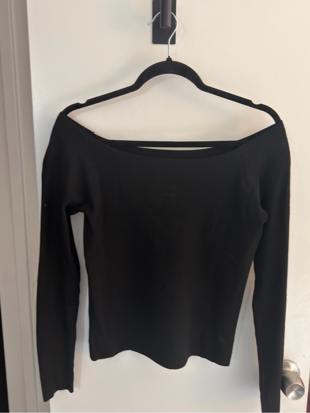 Mango Black Off-Shoulder Top